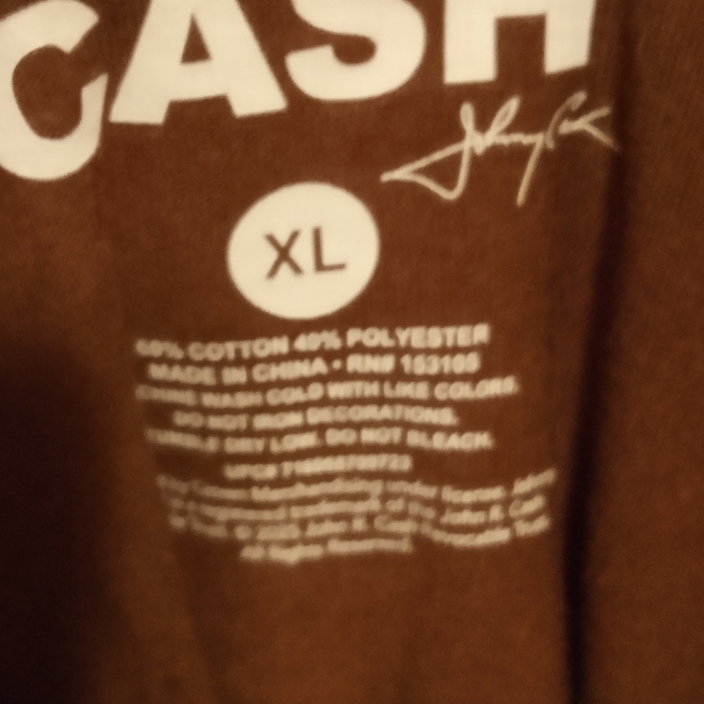 EUC Johnny Cash Sunday Morning Coming Down Tour Brown Graphic T-Shirt XL - Picture 3 of 7